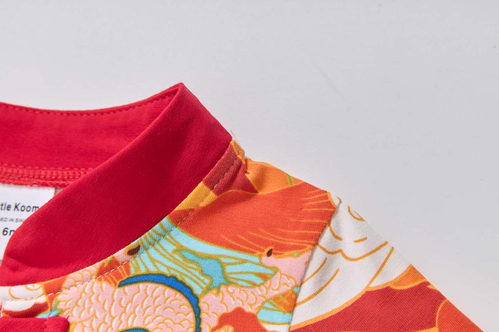 Ready Stock CNY Dragon Phoenix Baby Boy Cheongsam Romper Singapore Souvenir Gift