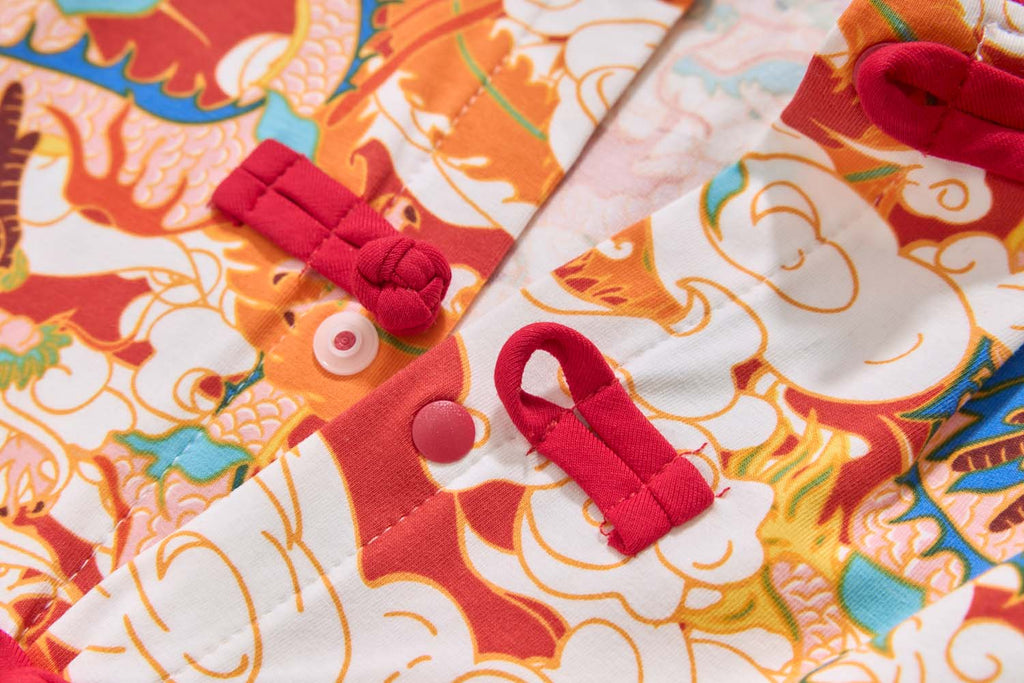 Ready Stock CNY Dragon Phoenix Baby Boy Cheongsam Romper Singapore Souvenir Gift