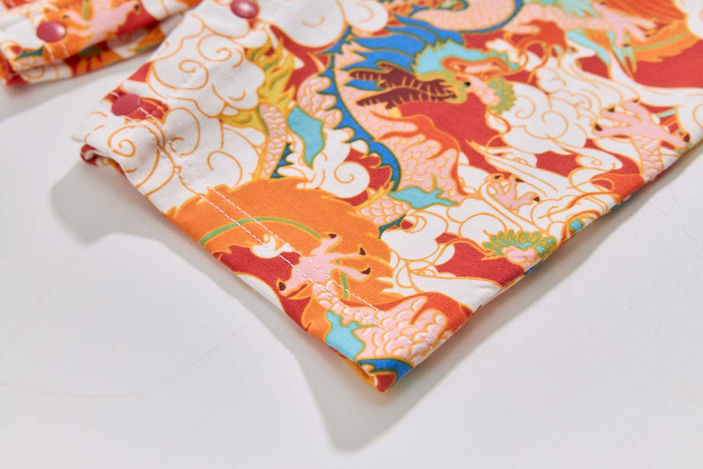 Ready Stock CNY Dragon Phoenix Baby Boy Cheongsam Romper Singapore Souvenir Gift