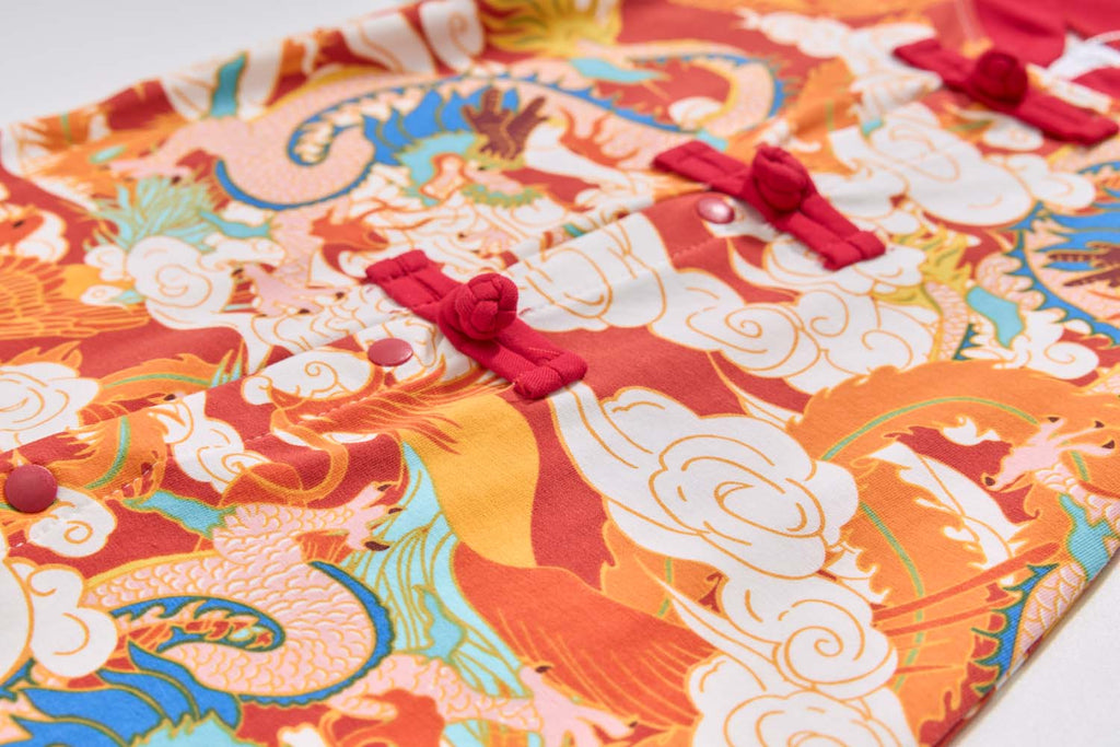 Ready Stock CNY Dragon Phoenix Baby Boy Cheongsam Romper Singapore Souvenir Gift