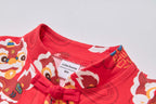Ready Stock CNY Red Lion Dance Baby Boy Cheongsam Romper Singapore Outfit