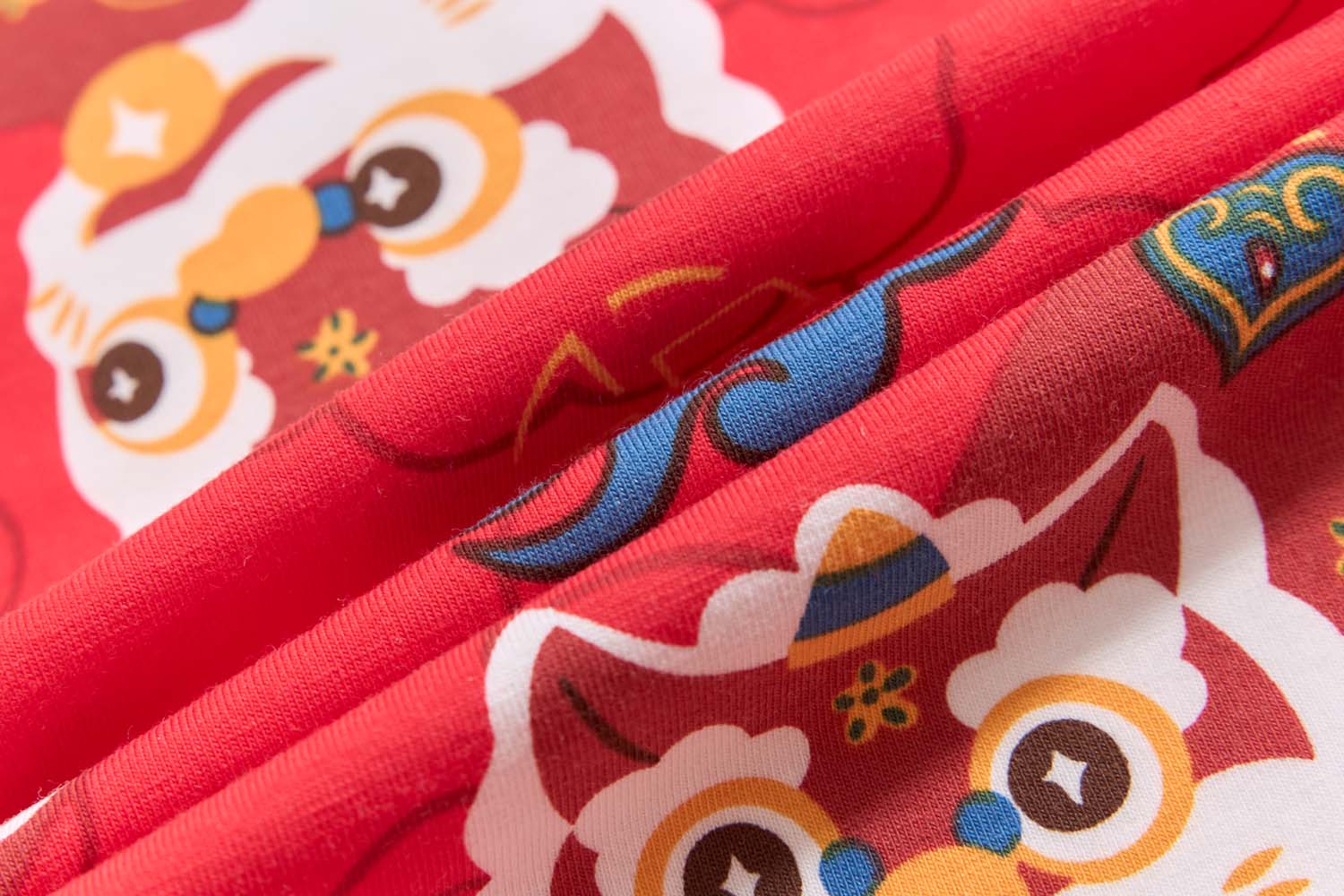 Ready Stock CNY Red Lion Dance Baby Boy Cheongsam Romper Singapore Outfit