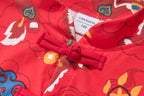 Ready Stock CNY Red Lion Dance Cheongsam Top & Shorts Set Baby Kids Boys Chinese New Year