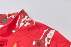 Ready Stock CNY Red Lion Dance Cheongsam Top & Shorts Set Baby Kids Boys Chinese New Year