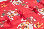 Ready Stock CNY Red Lion Dance Cheongsam Top & Shorts Set Baby Kids Boys Chinese New Year