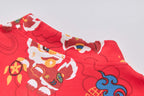 Ready Stock CNY Red Lion Dance Cheongsam Top & Shorts Set Baby Kids Boys Chinese New Year