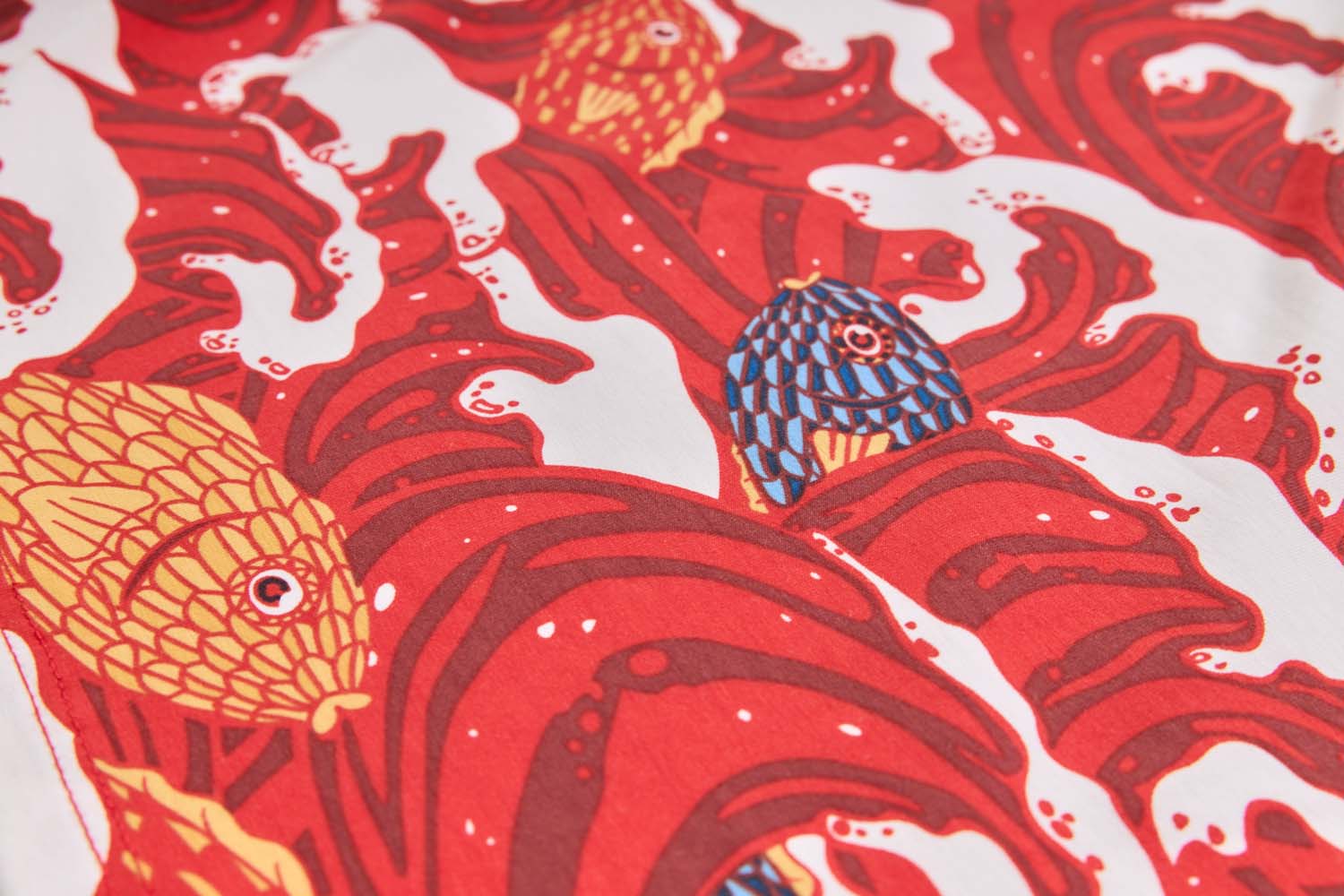 Ready Stock CNY Carp Dragon Leap Boys Cheongsam Top & Shorts Baby Kids Chinese New Year Outfit