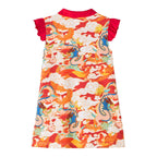 Ready Stock CNY Dragon Phoenix Girl Cheongsam Dress Baby Kids Chinese New Year Outfit