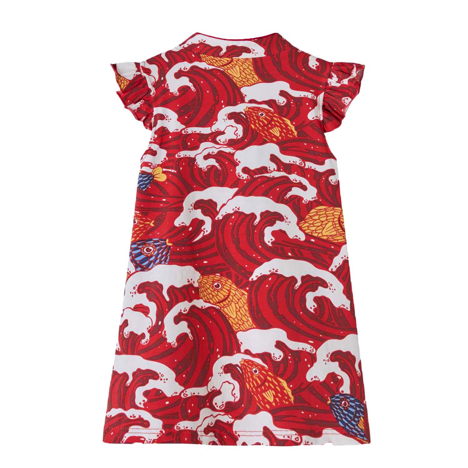 Ready Stock Carp Dragon Leap Girl Cheongsam Dress Baby Kids CNY Chinese New Year Outfit