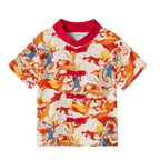 Ready Stock CNY Dragon Phoenix Boys Cheongsam Top & Shorts Set Baby Kids Chinese New Year