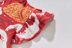 Ready Stock Carp Dragon Leap Girl Cheongsam Dress Baby Kids CNY Chinese New Year Outfit