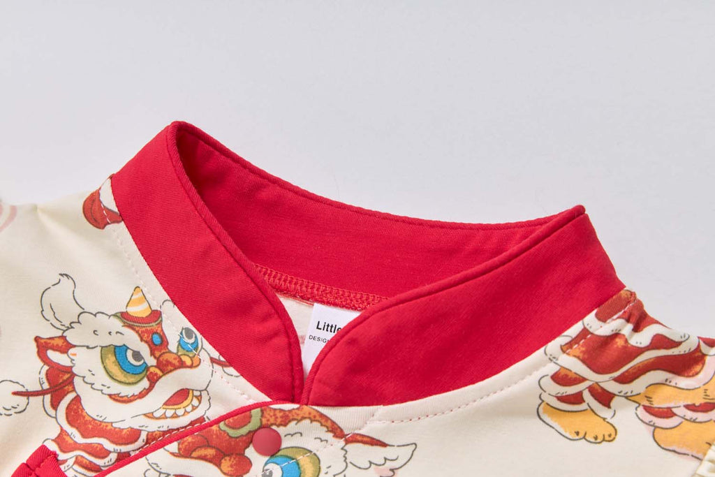 Ready Stock White Lion Dance Girl Cheongsam Dress CNY Outfit Baby Kids Singapore