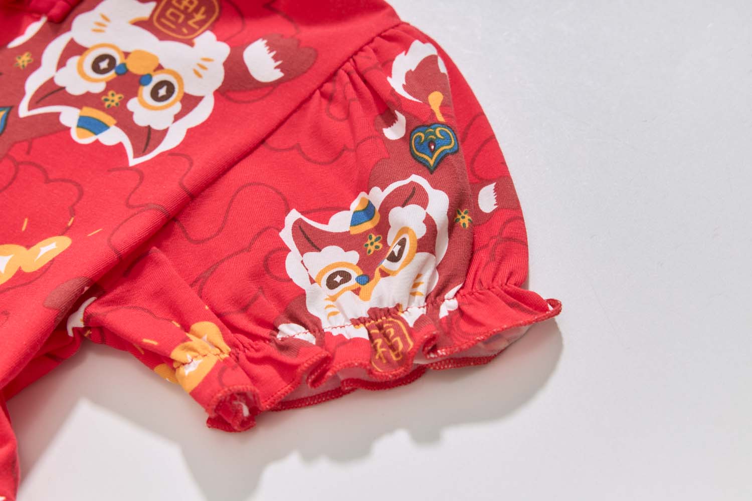Ready Stock Festive Red Lion Dance Girl Cheongsam Dress Baby Kids CNY Outfit Singapore