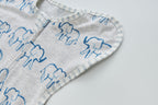 Infant Transition Swaddle w Arm Freedom 2-Way Zipper Elephant - Little Kooma