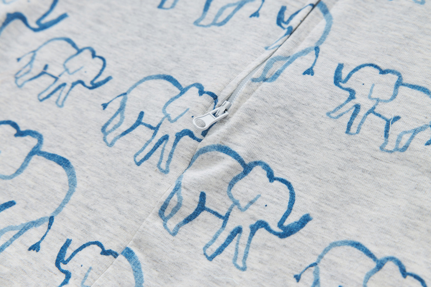 Infant Transition Swaddle w Arm Freedom 2-Way Zipper Elephant - Little Kooma