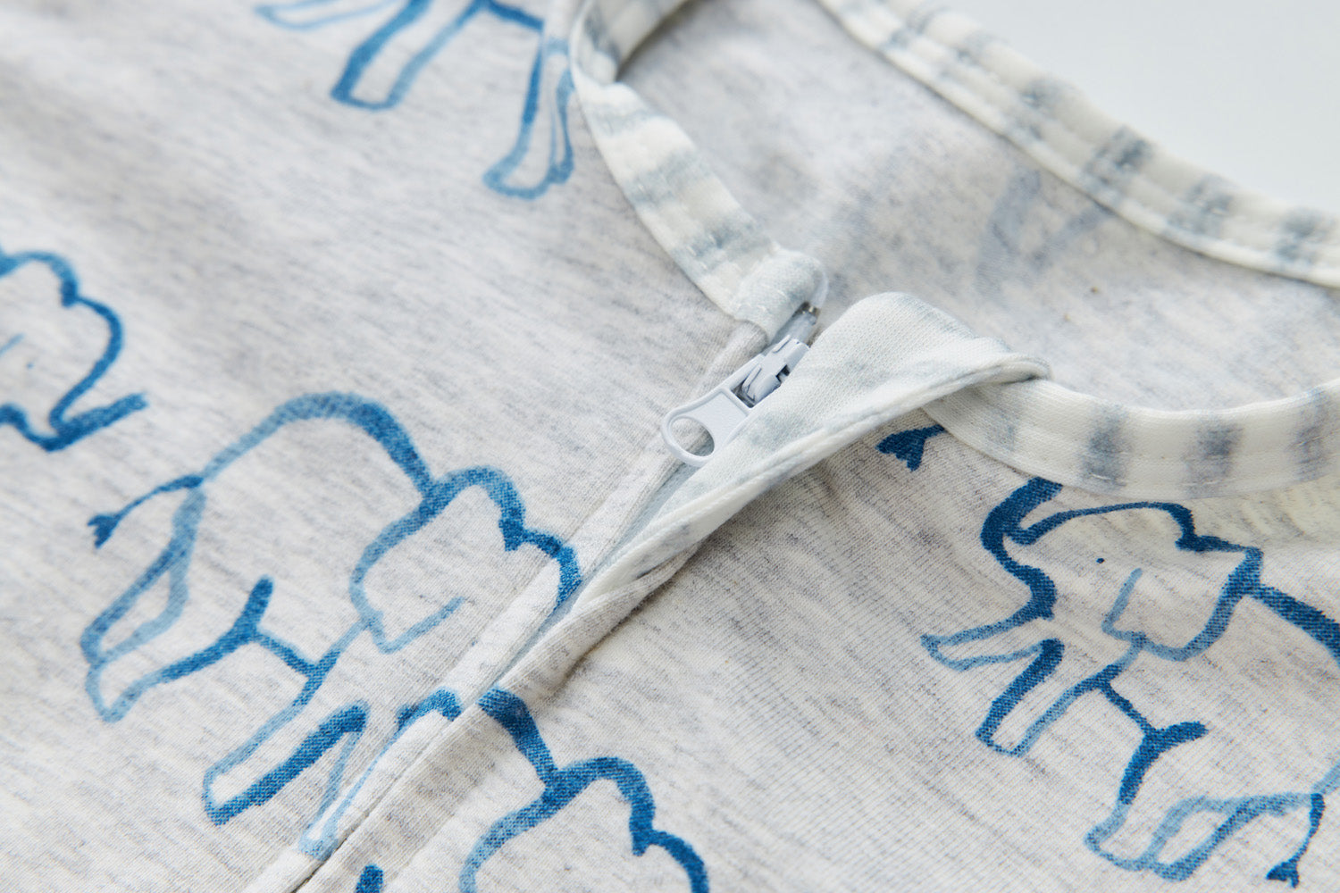 Infant Transition Swaddle w Arm Freedom 2-Way Zipper Elephant - Little Kooma