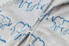 Infant Transition Swaddle w Arm Freedom 2-Way Zipper Elephant - Little Kooma