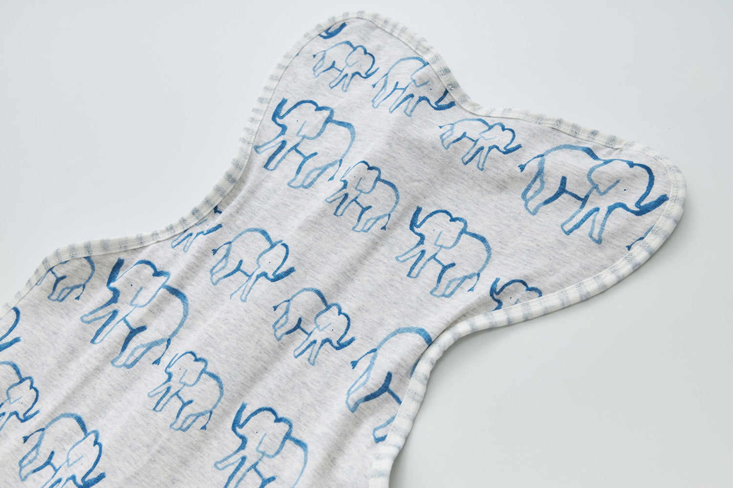 Infant Transition Swaddle w Arm Freedom 2-Way Zipper Elephant - Little Kooma