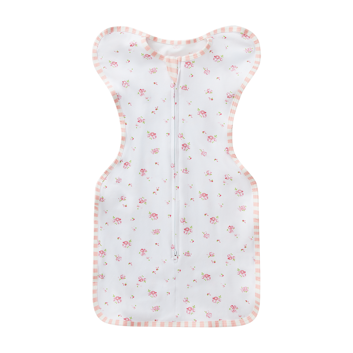 Infant Transition Swaddle w Arm Freedom 2-Way Zipper Roses - Little Kooma
