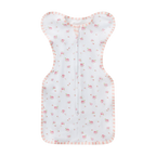 Infant Transition Swaddle w Arm Freedom 2-Way Zipper Roses - Little Kooma