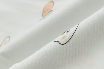 Baby Bamboo Sleepsuit Rabbit Eats Carrots Two Way Zip All In One Jumpsuit Feet Cover - Little Kooma