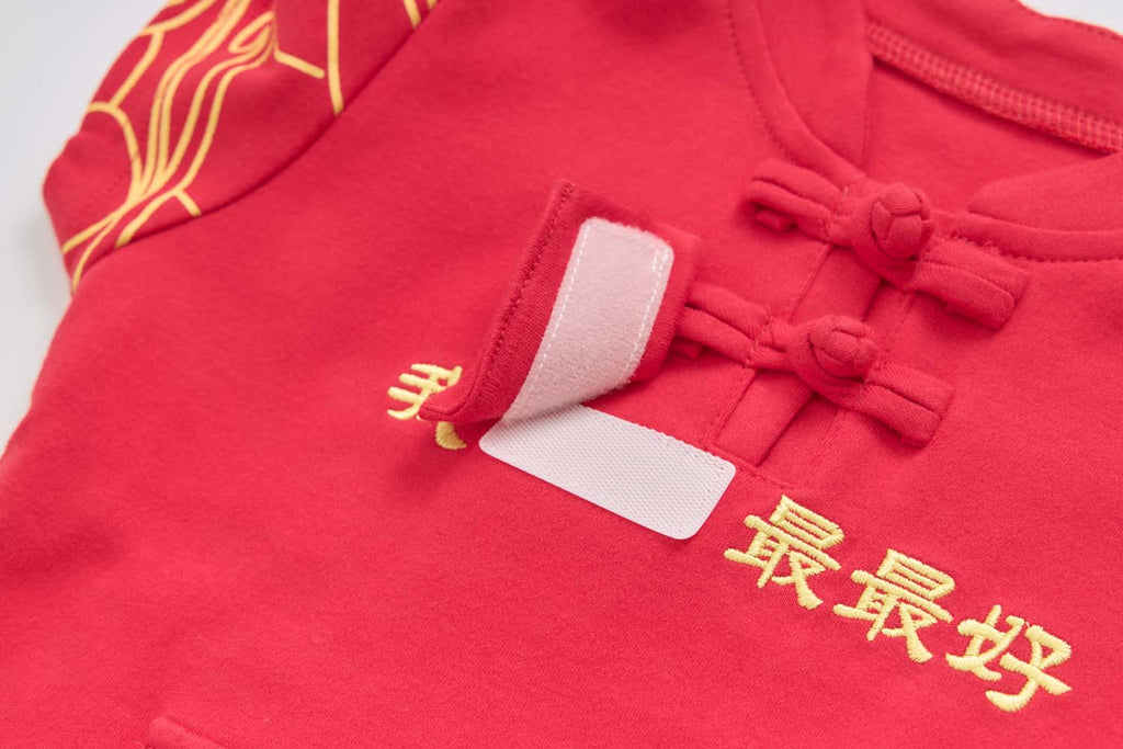 Singapore Souvenir Gift Baby Kids Boys Cheongsam Set Leave Ang Bao Here Top n Shorts CNY Chinese New Year Outfit - Little Kooma