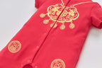 Singapore Souvenir Gift Baby Unisex Red Cheongsam Romper Ruyi Lock Chinese New Year Outfit - Little Kooma