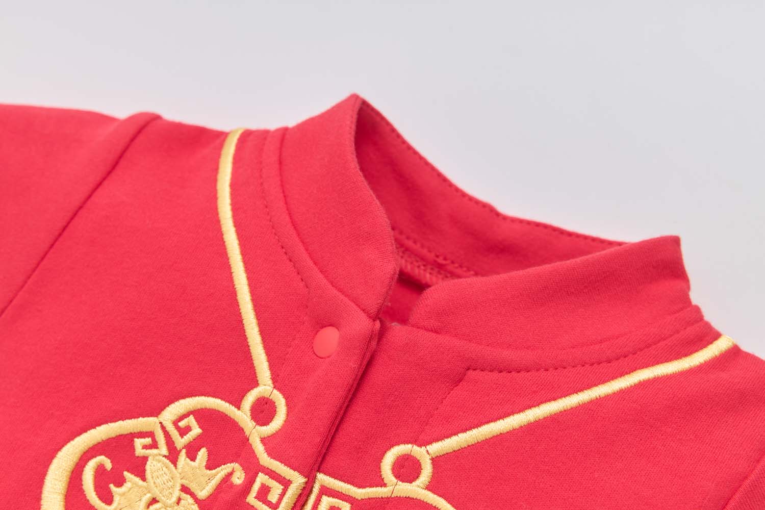 Singapore Souvenir Gift Baby Unisex Red Cheongsam Romper Ruyi Lock Chinese New Year Outfit - Little Kooma