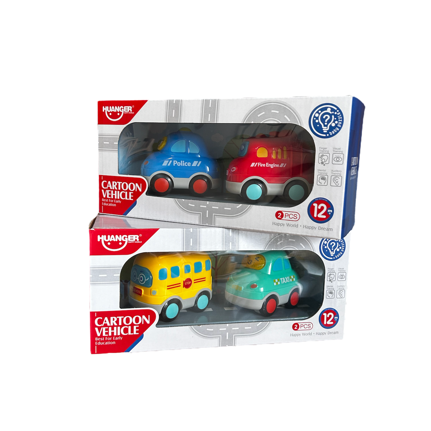 Babycare Baby Toys Mini Cars Set Cartoon Trucks Vehicles Transportation Car Toys for Boys and Girls 4pcs - Little Kooma
