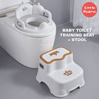 Ready Stock Baby Potty Training Toilet Seat with Anti-Slip Step Stool & Soft Cushion
