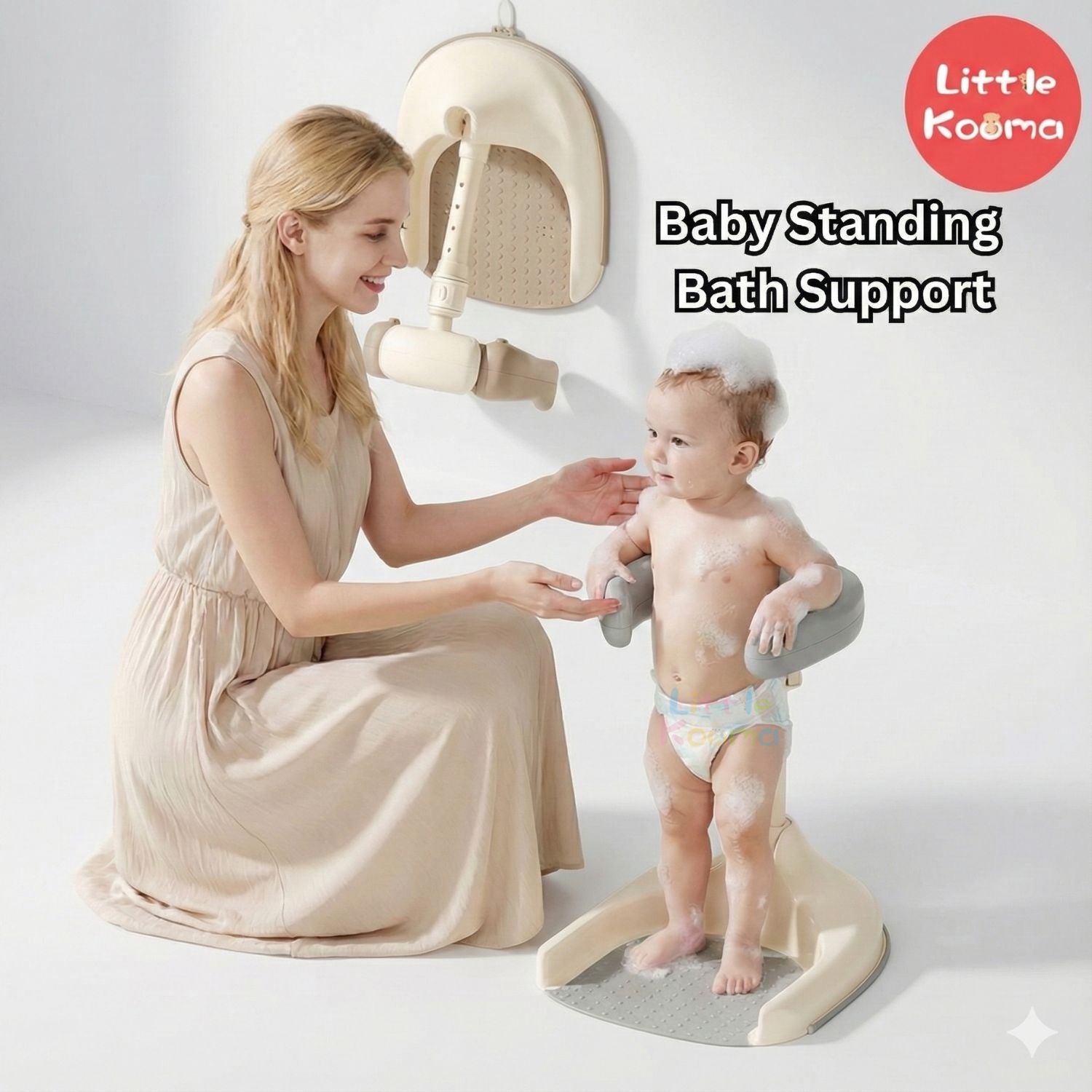 Ready Stock Baby Standing Bath Support Seat Anti-Slip Shower Helper Stand
