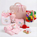 New Born Baby Girl Unicorn LED Light Layette Plush Blanket Romper Suitcase Mummy Makeup Box Gift Hamper Gift Box Set