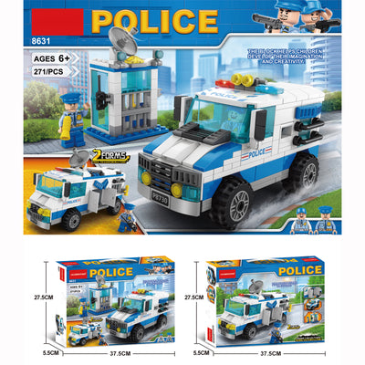 Kids 271 Pcs Building Blocks Police Car - Little Kooma