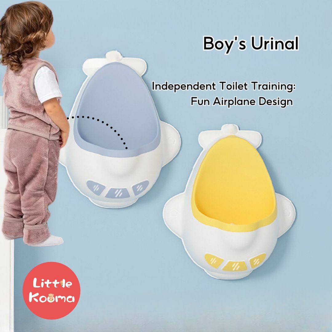 Airoplane Potty Training Urinal for Toddler Boys Toilet with Aiming Target - Little Kooma