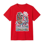 Singapore National Day Kids Red T-Shirt Family Matching Outfit - LOVE FLOWS in Singapore Merlion Design