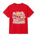 Singapore National Day Kids Red T-Shirt Family Matching Outfit - Bear-y Love Singapore