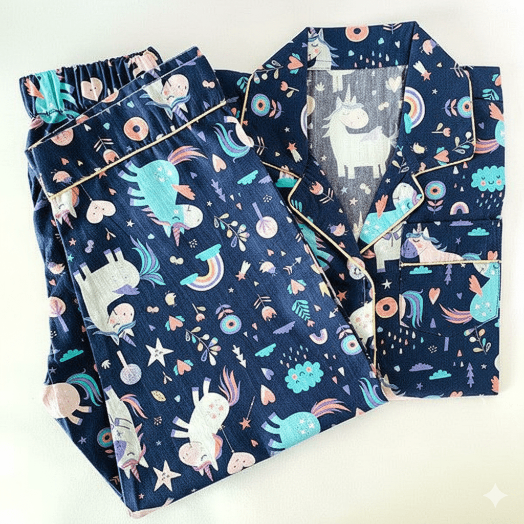 Blue Unicorn Pyjamas - Little Kooma