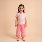 Singapore Souvenir Gift Lotus Flowers Baby Kids Girl Cheongsam Top n Pants Set 0847 - Little Kooma