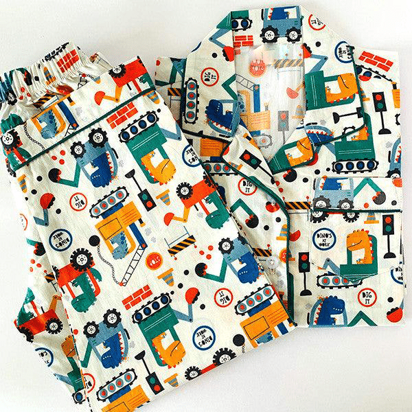 Dinos at Work Pyjamas - Little Kooma