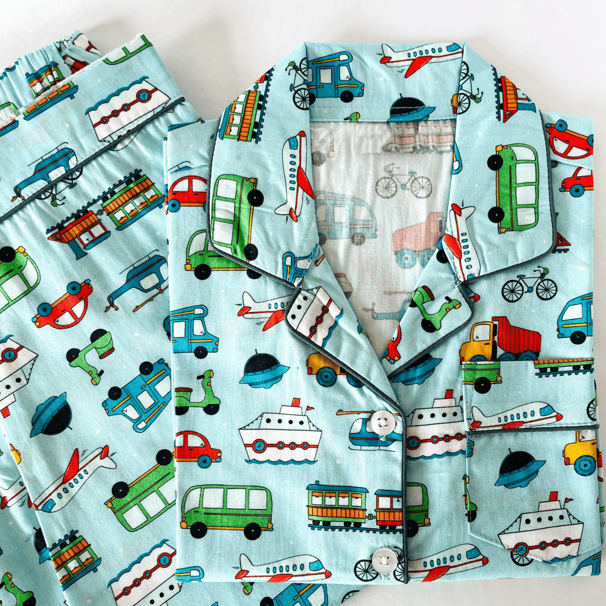 Fun Transport Vehicles Pyjamas - Little Kooma