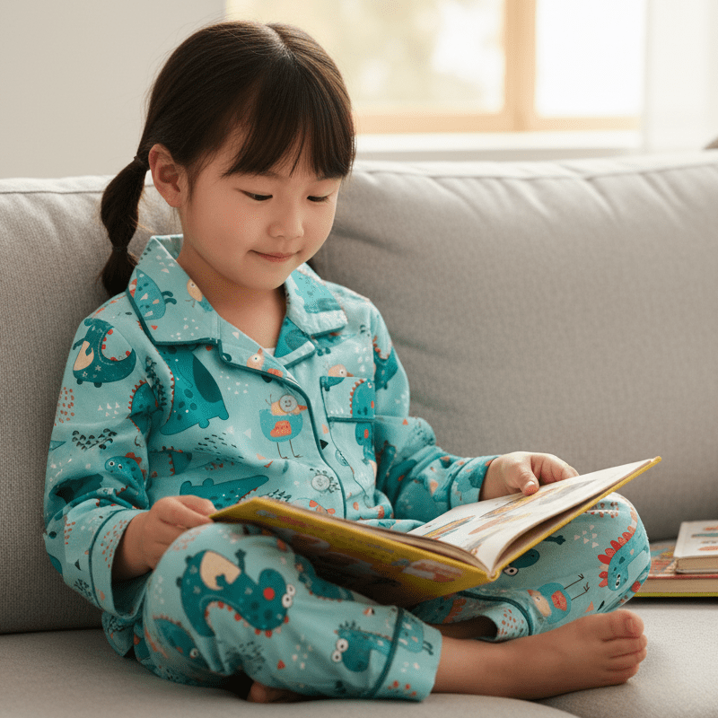 Green Dino Pyjamas - Little Kooma