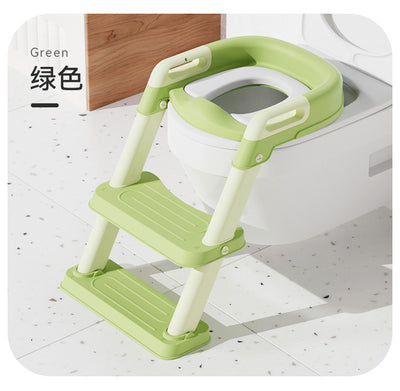 Baby Toddler Kids Boy Girl Standard Potty Training Seat with Ladder Toilet Seat with Step Stools Non-Slip Potty Chair with Splash Guard and Handles - Little Kooma