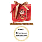 Ready Stock CNY Horse Year Gift Bag Paper Carrier Bag with Ribbon Bow Handle (4 Sizes) - Little Kooma