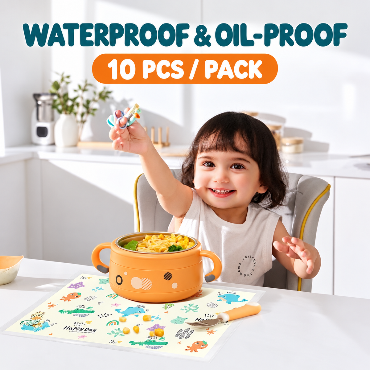 Little Kooma disposable baby placemat 10-piece pack cover
