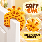 Little Kooma orange giraffe soft EVA door pinch guard enhanced cover