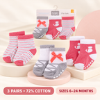 Hudson Baby 00800 three-pair cotton baby sock set