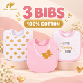 Enhanced draft cover for Hudson Baby three-piece cotton bib set BP41436