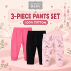 Enhanced draft cover for Hudson Baby Fairytale Princess three-piece cotton pants set