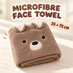 Little Kooma microfiber bear face towel enhanced cover, 35 by 75 cm