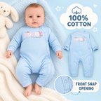 Little Kooma blue Mummy Is Beautiful cotton jumpsuit cover